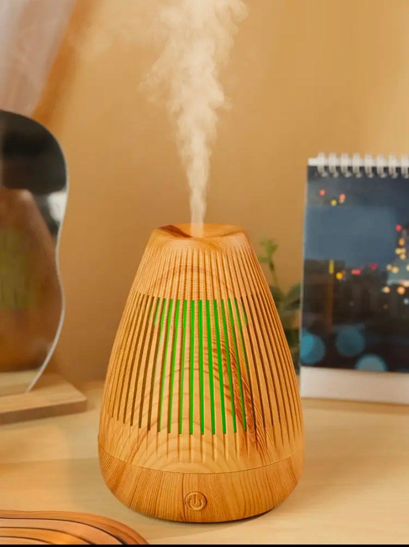 Aroma Diffuser With A Wooden Design