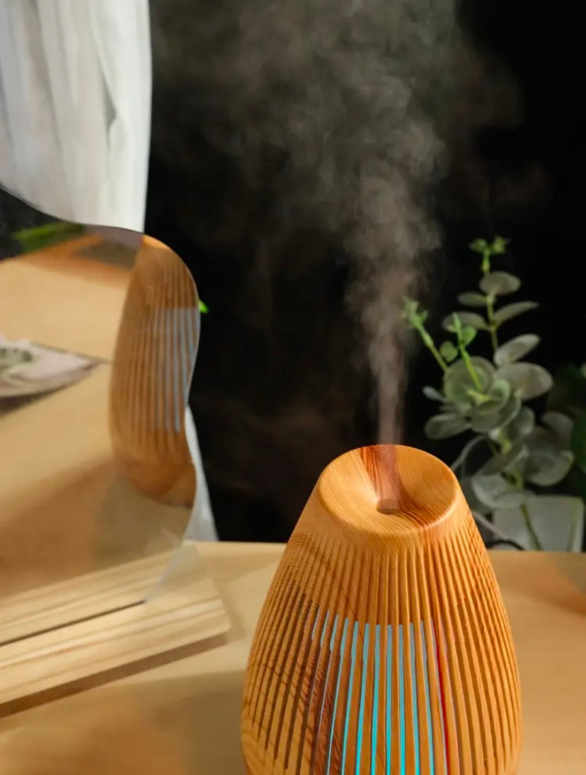 Aroma Diffuser With A Wooden Design