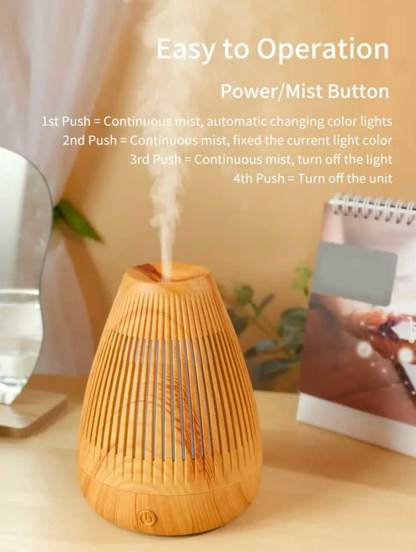 Aroma Diffuser With A Wooden Design