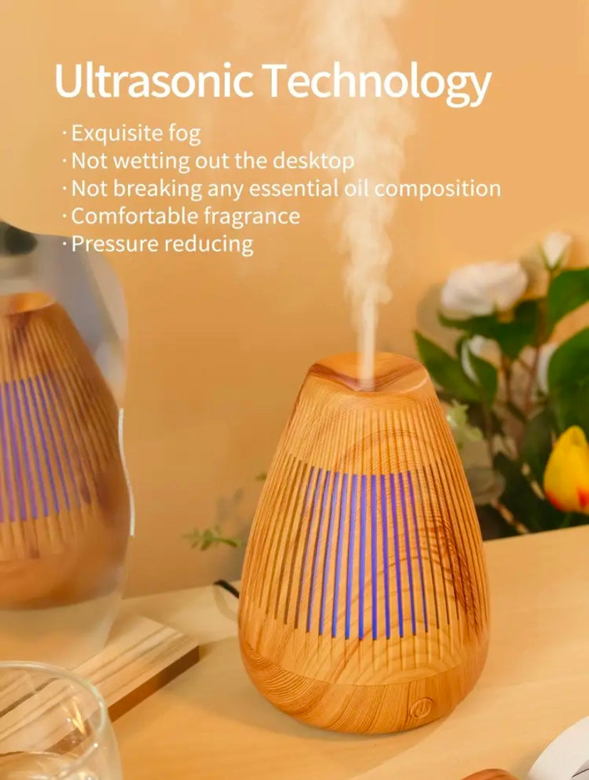 Aroma Diffuser With A Wooden Design